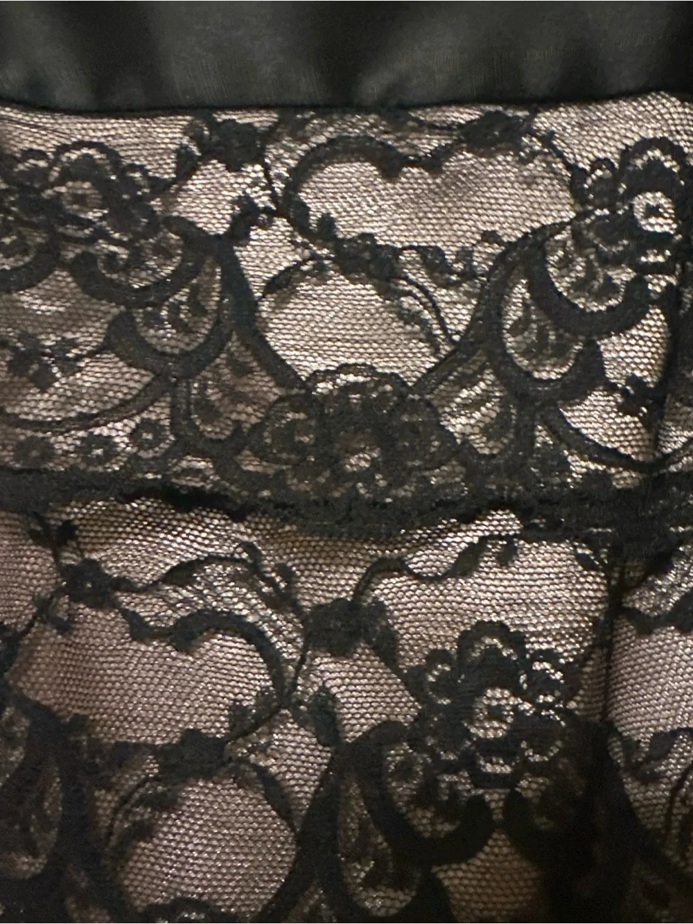 Dalia Black Lace Overlay A-Line Skirt